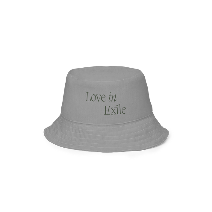 Love in Exile Grey Bucket Hat