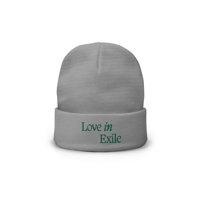 Love in Exile Grey Beanie Hat